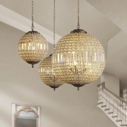 Globe Modern K9 Crystal kattoon riippuvalaisin sisätilojen kattokruunu rumpuvalaisimet valaisimet