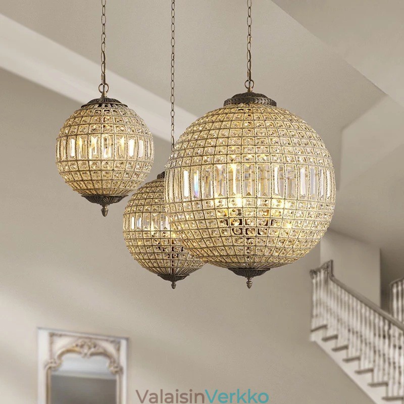 Globe Modern K9 Crystal kattoon riippuvalaisin sisätilojen kattokruunu rumpuvalaisimet valaisimet