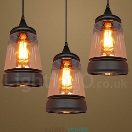 Eurooppalainen Retro Lounge lasiriippuvalaisin