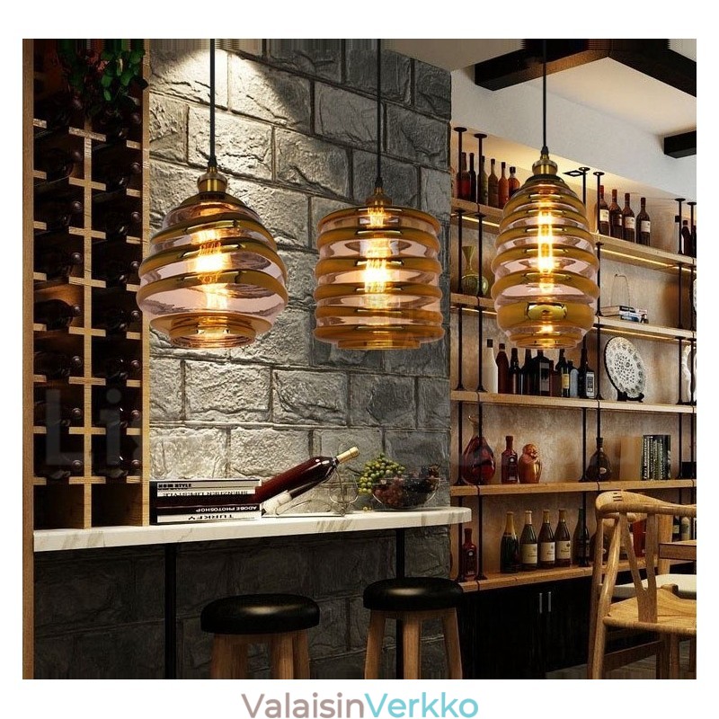 Eurooppalainen lasiriippuvalaisin Cafe Lounge -riippuvalaisin