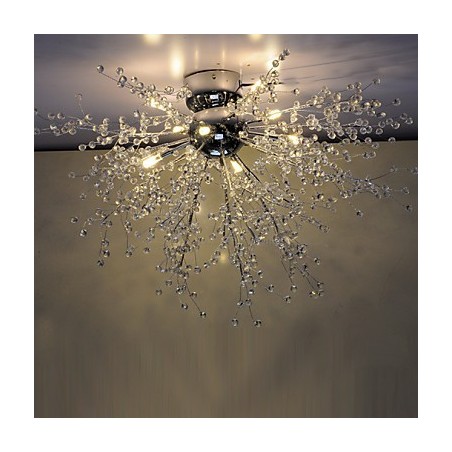 Moderni Globe Crystal kromimetallikattokruunu Moderni Globe Crystal kromimetallikattokruunu