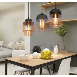 Maalaistyylinen lasiriippuvalaisin eurooppalainen lounge-riippuvalaisin