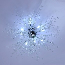 Moderni Globe Crystal kromimetallikattokruunu