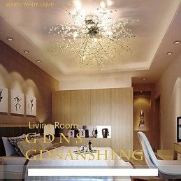 Moderni Globe Crystal kromimetallikattokruunu