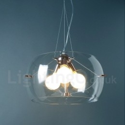 3 Light Moderni nykyaikainen lasiriippuvalaisin