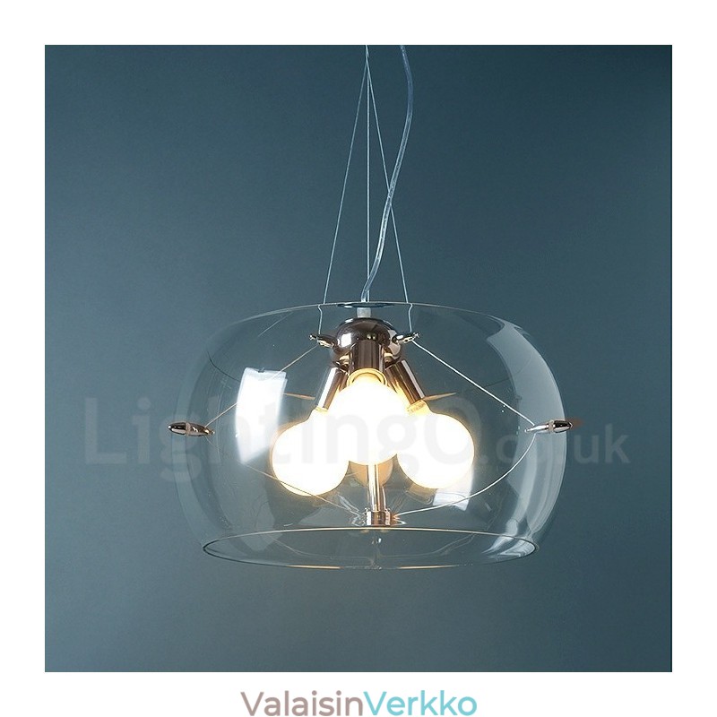 3 Light Moderni nykyaikainen lasiriippuvalaisin