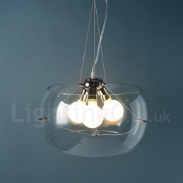 3 Light Moderni nykyaikainen lasiriippuvalaisin