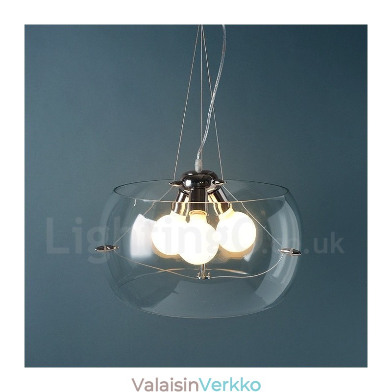 3 Light Moderni nykyaikainen lasiriippuvalaisin