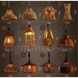 1 Light Rustic Lodge Pendant Light Cafe Hamp Rope -riippuvalaisin