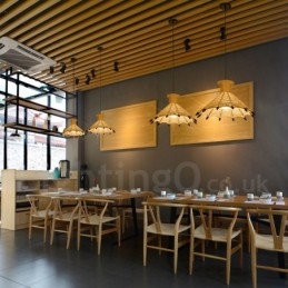1 Light Rustic Lodge Pendant Light Cafe Hamp Rope -riippuvalaisin