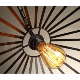 1 Light Rustic Lodge Pendant Light Cafe Hamp Rope -riippuvalaisin