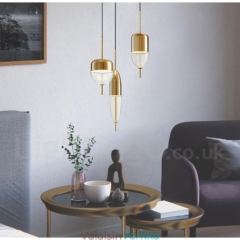 1 Light Moderni nykyaikainen lasiriippuvalaisin