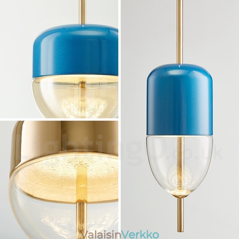 1 Light Moderni nykyaikainen lasiriippuvalaisin