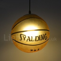 1 Light Vintage Moderni nykyaikainen koripallolasivarjoinen riippuvalaisin