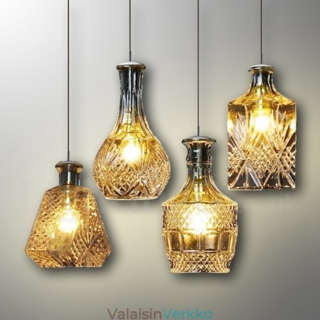 1 Light Rustic Lodge Glass Cafe -riippuvalaisin 1 Light Rustic Lodge Glass Cafe -riippuvalaisin