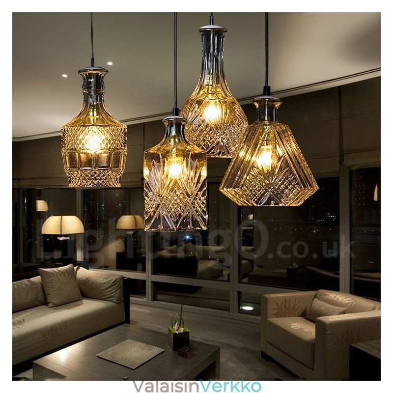 1 Light Rustic Lodge Glass Cafe -riippuvalaisin