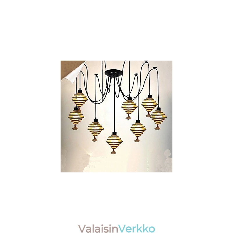 Nordic Country Retro Honeycomb Kattokruunu Kattokruunu Valaisin Heavenly Maids Scatter Blossoms.