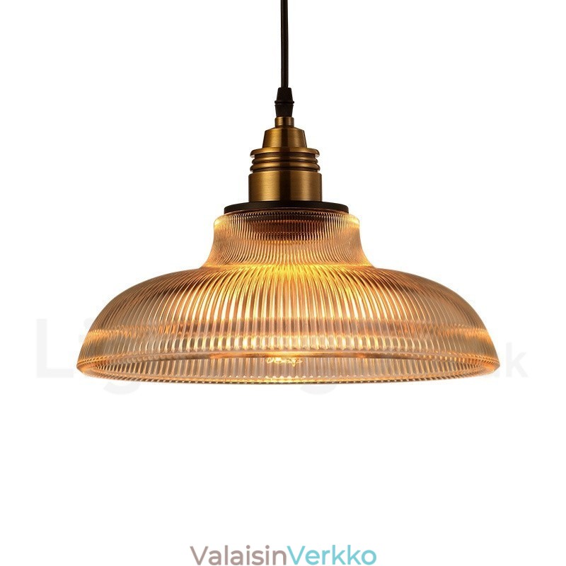 1 Kevyt vintage-lasiriippuvalaisin