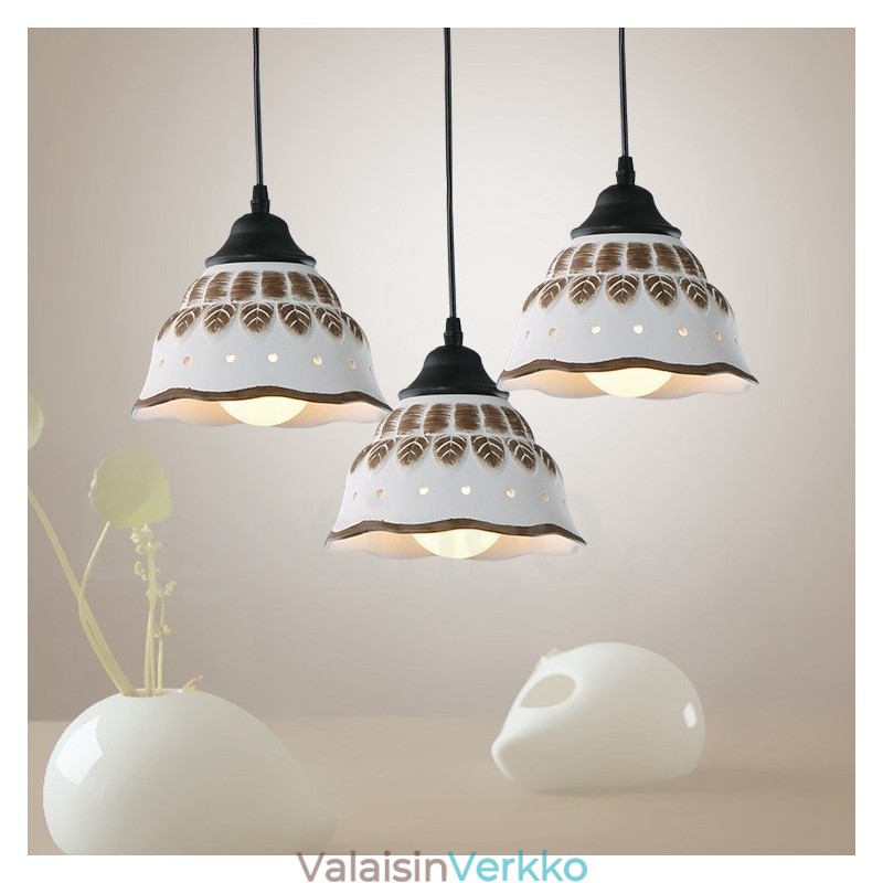 1 Light Moderni nykyaikainen riippuvalaisin keraamisella varjostimella