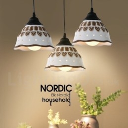 1 Light Moderni nykyaikainen riippuvalaisin keraamisella varjostimella