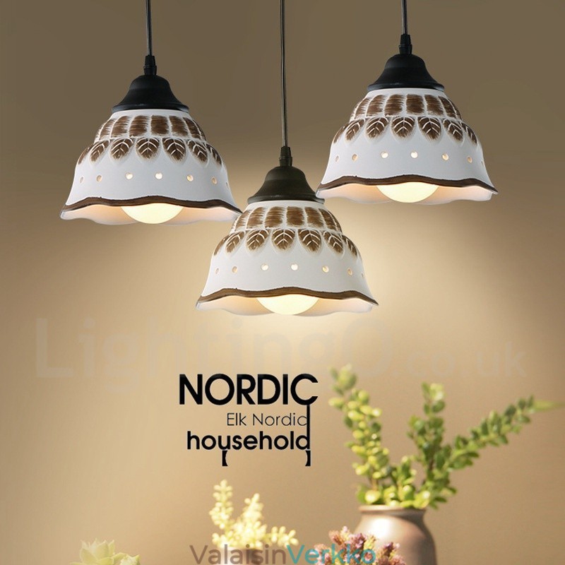 1 Light Moderni nykyaikainen riippuvalaisin keraamisella varjostimella