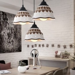 1 Light Moderni nykyaikainen riippuvalaisin keraamisella varjostimella