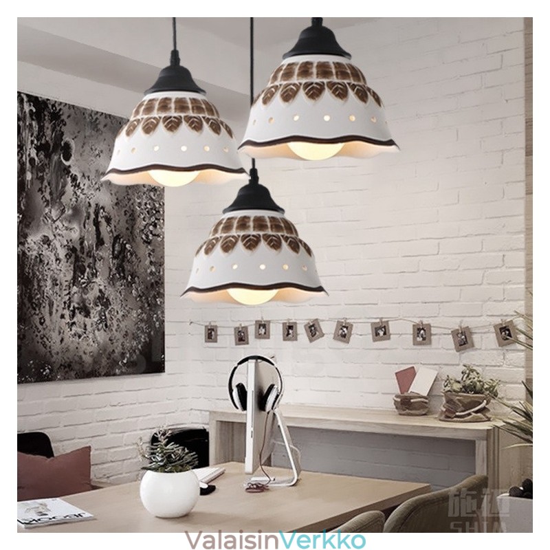 1 Light Moderni nykyaikainen riippuvalaisin keraamisella varjostimella