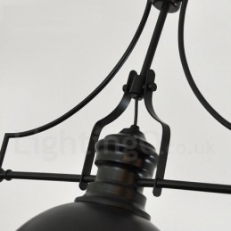 3 kevyt Retro rustiikkinen teräsriippuvalaisin teräsvarjostimella