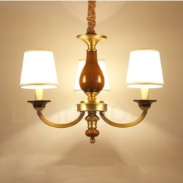 3 Kevyt Retro Rustic Luxury messinkiriippuvalaisin kattokruunu lasivarjostimella