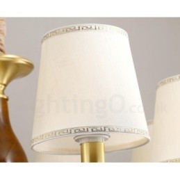 3 Kevyt Retro Rustic Luxury messinkiriippuvalaisin kattokruunu lasivarjostimella