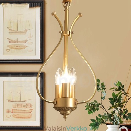 4 Kevyt Retro Rustic Luxury messinki riippuvalaisin kattokruunu 4 Kevyt Retro Rustic Luxury messinki riippuvalaisin kattokruunu