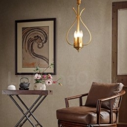 4 Kevyt Retro Rustic Luxury messinki riippuvalaisin kattokruunu