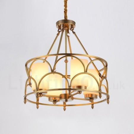 4 Kevyt Retro Rustic Luxury messinkiriippuvalaisin kattokruunu lasivarjostimella 4 Kevyt Retro Rustic Luxury messinkiriippuvalaisin kattokruunu lasivarjostimella