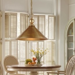 1 Kevyt Retro Rustic Luxury messinkiriippuvalaisin kattokruunu messinkivarjostimella