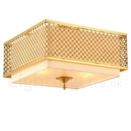 4 Kevyt Retro Rustic Luxury messinkiriippuvalaisin kattokruunu kangasvarjostimella