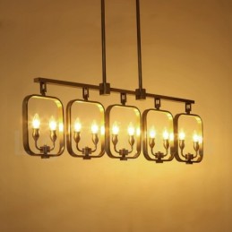 Retro Rustic Luxury messinkiriippuvalaisin kattokruunu