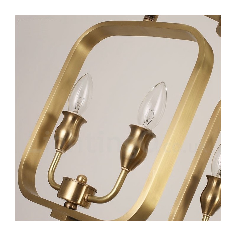 Retro Rustic Luxury messinkiriippuvalaisin kattokruunu