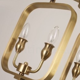 6 Kevyt Retro Rustic Luxury messinki riippuvalaisin kattokruunu