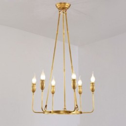 6 Light 8 Light Retro Rustic Luxury messinki riippuvalaisin kattokruunu