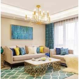 12 Vaalea Retro Rustic Luxury messinki riippuvalaisin kattokruunu