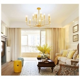 12 Vaalea Retro Rustic Luxury messinki riippuvalaisin kattokruunu