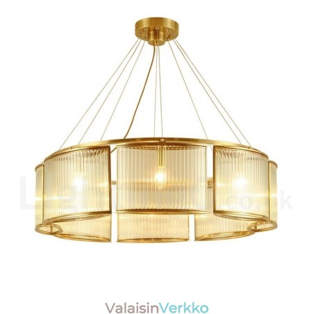 8 Kevyt Retro Rustic Luxury messinkiriippuvalaisin kattokruunu lasivarjostimella 8 Kevyt Retro Rustic Luxury messinkiriippuvalaisin kattokruunu lasivarjostimella