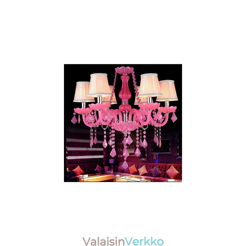 Kahvilamppu Project Light Candle Crystal riippuvalaisin vaaleanpunainen A