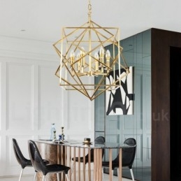 6 Kevyt Retro Rustic Luxury messinki riippuvalaisin kattokruunu