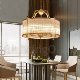 5 Kevyt Retro Rustic Luxury messinkiriippuvalaisinkruunu lasivarjostimella