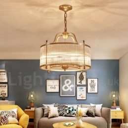 5 Kevyt Retro Rustic Luxury messinkiriippuvalaisinkruunu lasivarjostimella