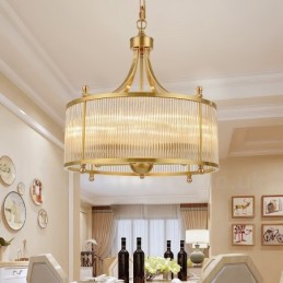 5 Kevyt Retro Rustic Luxury messinkiriippuvalaisinkruunu lasivarjostimella