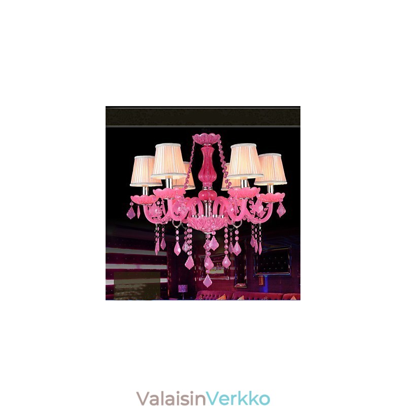 Kahvilamppu Project Light Candle Crystal riippuvalaisin vaaleanpunainen A