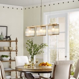 3 Kevyt Retro Rustic Luxury messinkiriippuvalaisin kattokruunu lasivarjostimella