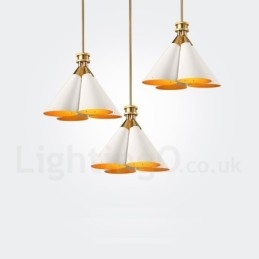 4 Light Retro Rustic Luxury alumiiniseosta riippuvalaisinkruunu alumiiniseoksesta varjostimella